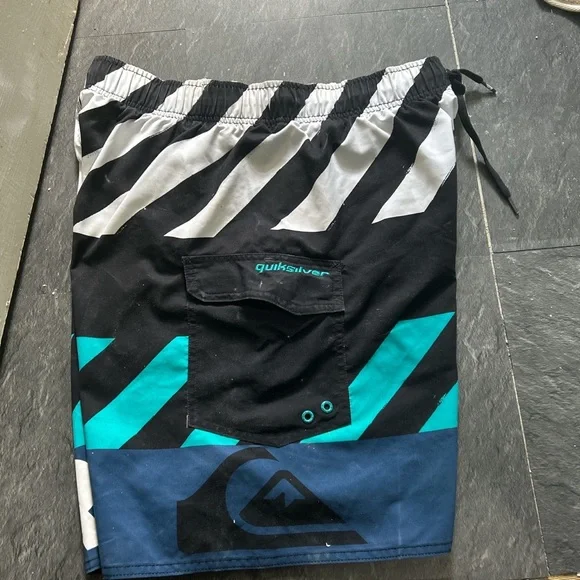 y2k early 2000’s Quiksilver Quicksilver swimming surf beach Board shorts - Picture 4 of 6